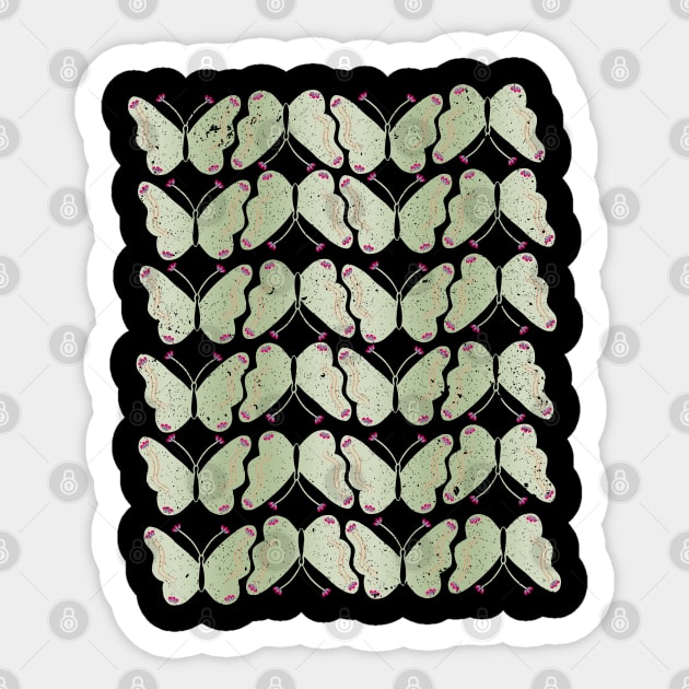 Repeating Butterfly Seamless Pattern Sticker by Ezzkouch